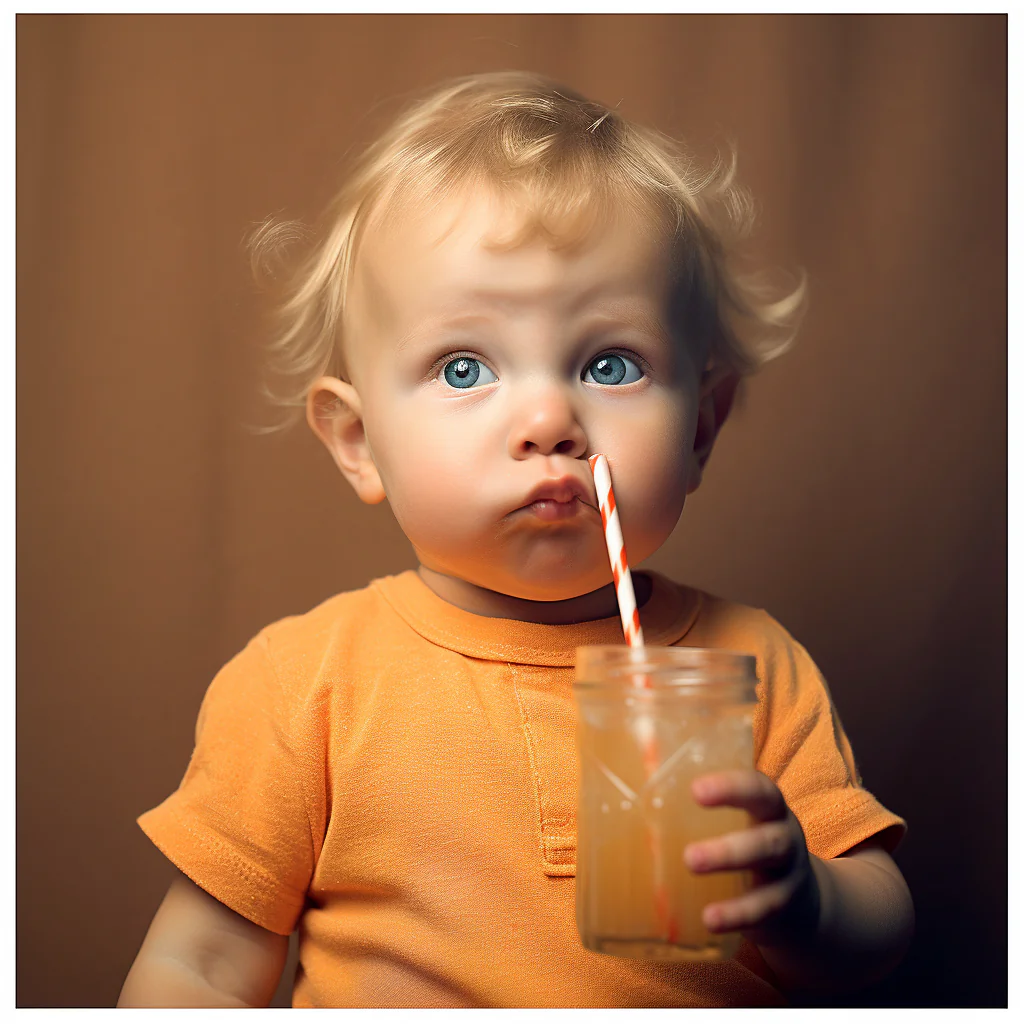 What age do babies learn to drink from a straw