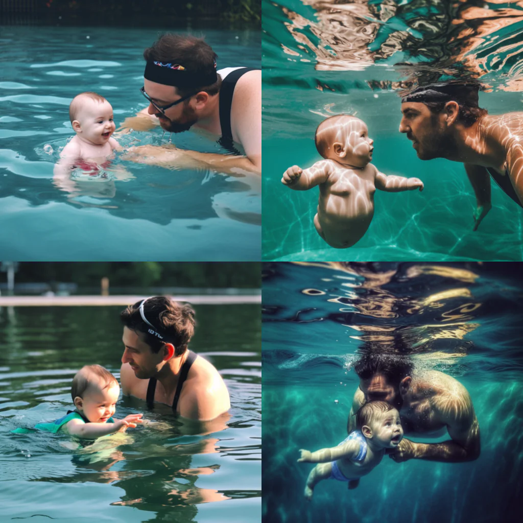 how to teach a baby to swim