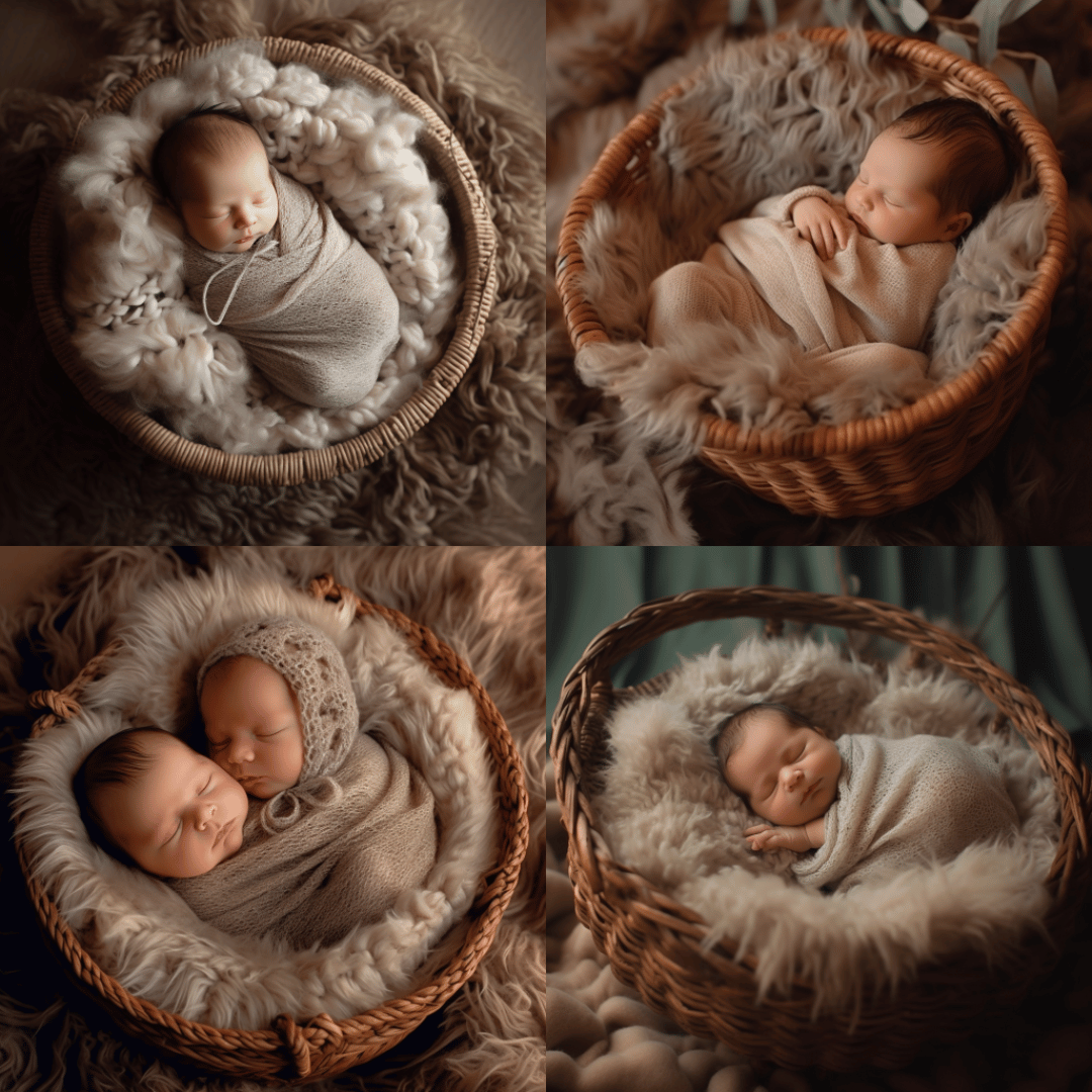 newborn in a basket