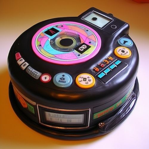 90s theme birthday cake ideas CD Player Cake