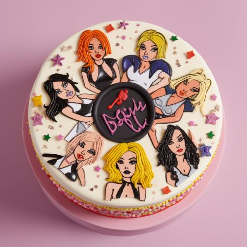 90s themes birthday cake ideas Spice Girls Cake