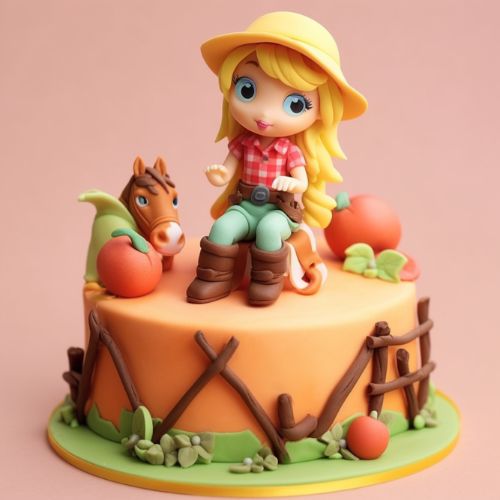 Applejack Orchard Themed Birthday Cake