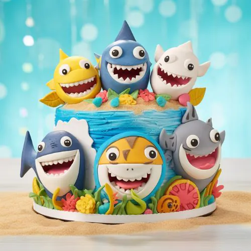 Baby Shark Family Birthday Cakes