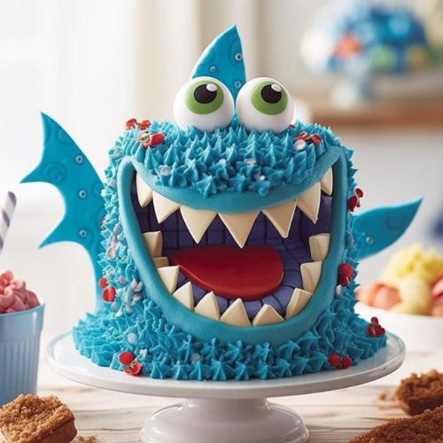 Baby Shark Number Birthday Cakes