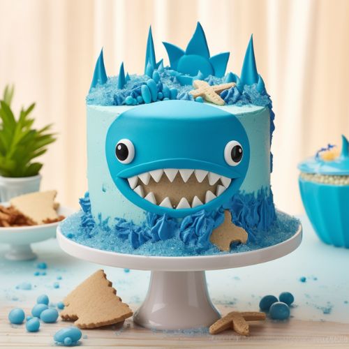 Baby Shark Smash Themed Birthday Cakes