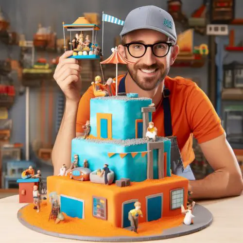 Blippi's Adventure Themed Birthday Cake