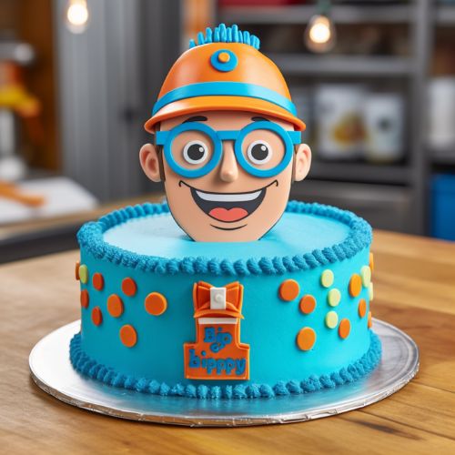 Blippi's Happy Birthday Themed Birthday Cake Ideas