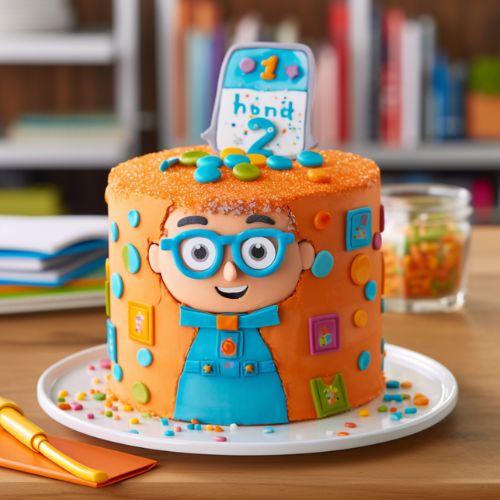 Blippi's Learning Fun Themed Birthday Cake Ideas