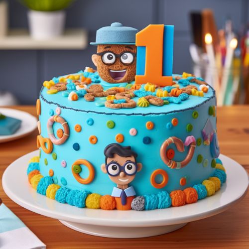 Blippi's Learning Fun Themed Birthday Cake