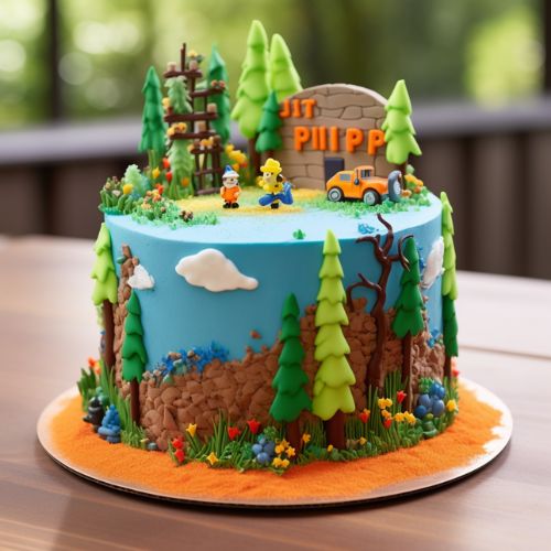 Blippi's Outdoor Adventures Themed Birthday Cake