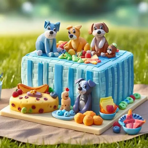 Bluey and Friends Picnic Cake ideas