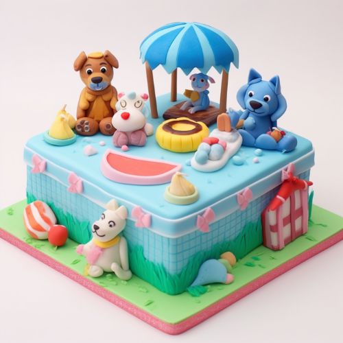 Bluey and Friends Picnic Cake