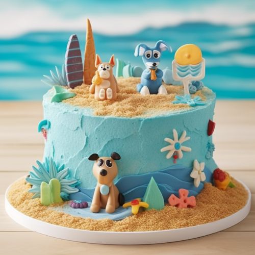 Bluey's Beach Day birthday Cake ideas