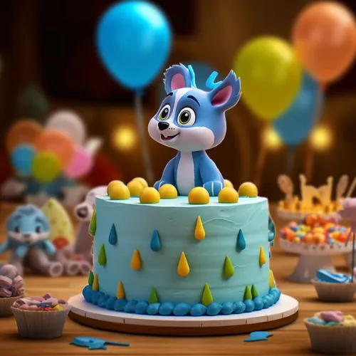 Bluey's Birthday Party Cake