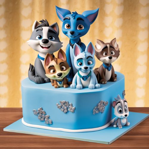 Bluey's Family Portrait Cake