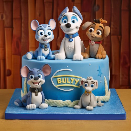 Bluey's Family Portrait birthday Cake