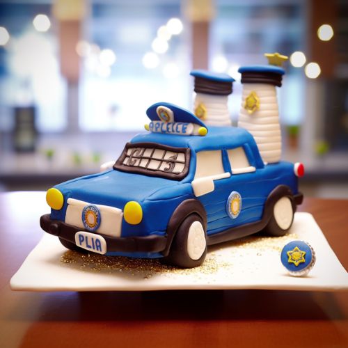 Chase's Police Cruiser thmed birthday Cake