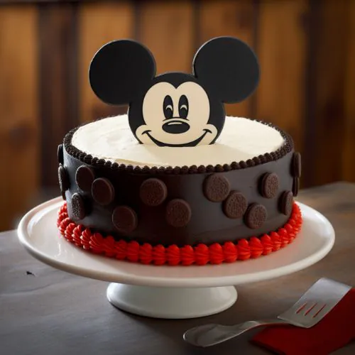 Classic Mickey Mouse Themed Birthday Cake
