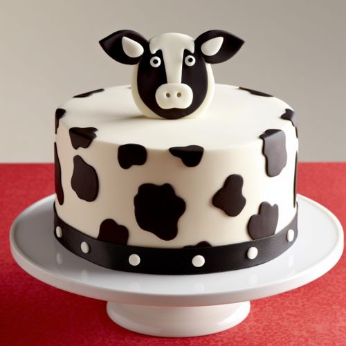 Cow Print Themed Birthday Cakes