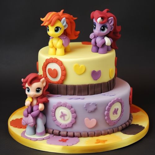 Cutie Mark Crusaders Themed Birthday Cake idea
