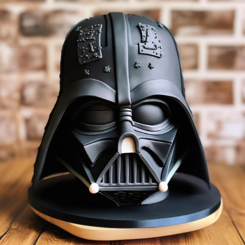 Darth Vader Helmet Themed Birthday Cake Ideas