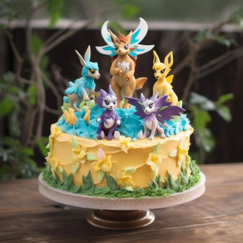Eevee Evolution Themed Birthday Cake Ideas