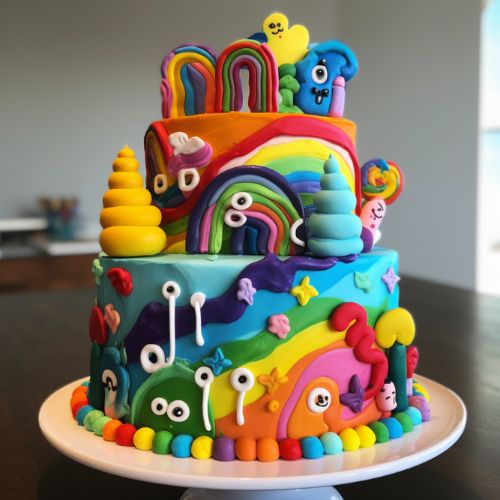 Encanto Rainbow Themed Cake