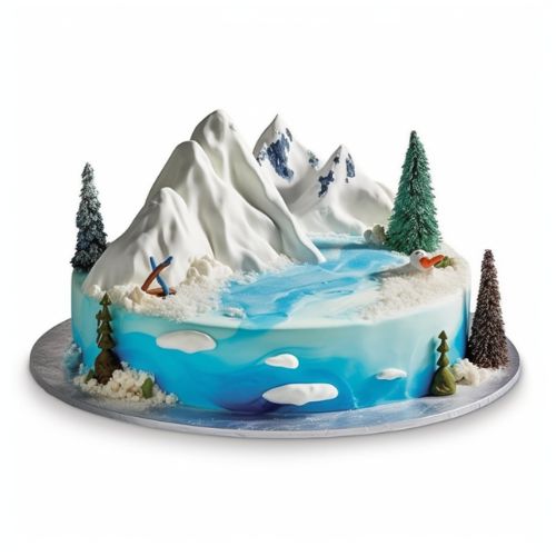 Everest's Snowy Adventure themed birthday Cake