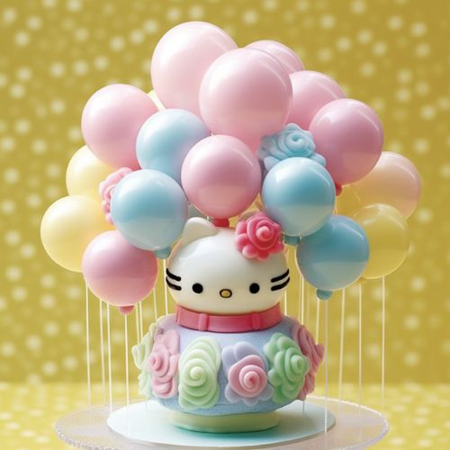 Hello Kitty Balloons Birthday Cakes