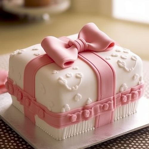 Hello Kitty Bow Themed Birthday Cake