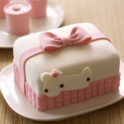 Hello Kitty Bow Themed Birthday Cakes