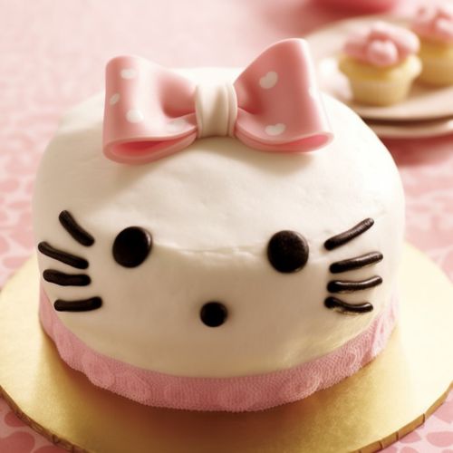 Hello Kitty Face Birthday Cakes