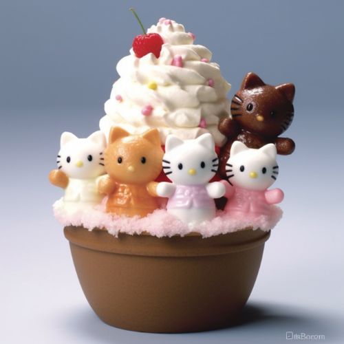 Hello Kitty Ice Cream Sundae Birthday Cakes