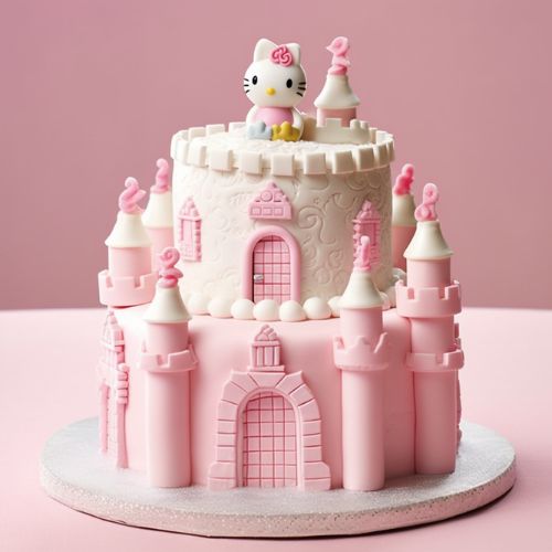 Hello Kitty Princess Themed Birthday Cake