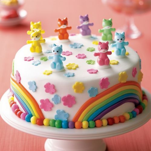 Hello Kitty Rainbow Birthday Cakes