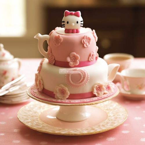 Hello Kitty Tea Party Birthday Cakes
