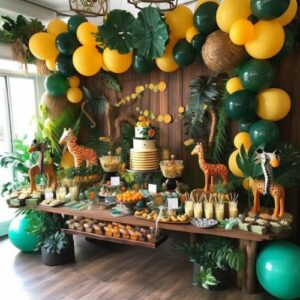 Jungle Safari themed birthday party ideas for babies