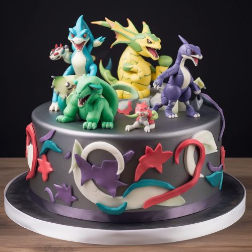 Legendary Pokémon Themed Birthday Cake