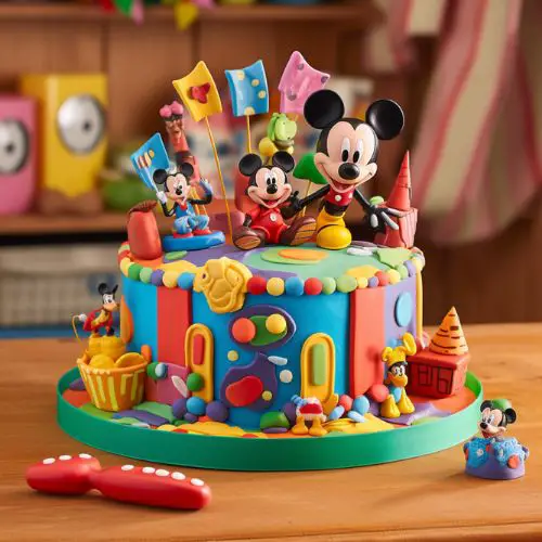 Mickey's Clubhouse Themed Birthday Cake Idea