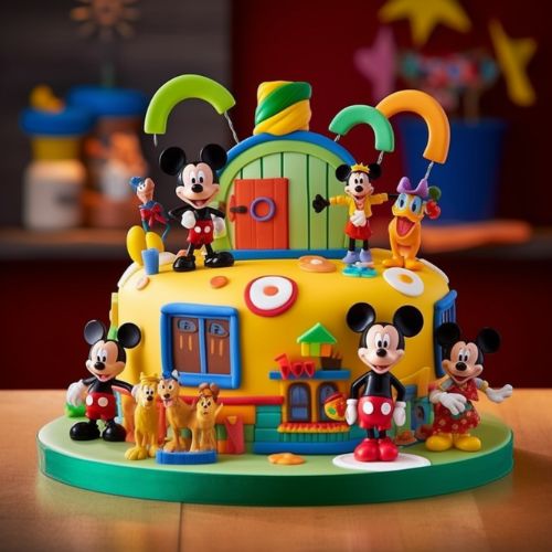 Mickey's Clubhouse Themed Birthday Cake