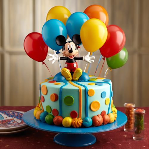 Mickey's Magic Hat Themed Birthday Cake
