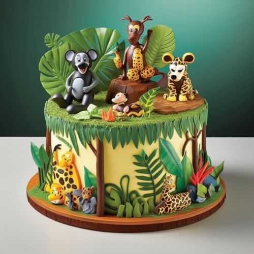 Mickey's Safari Themed Birthday Cake Idea