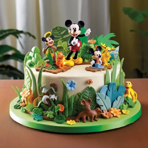 Mickey's Safari Themed Birthday Cake