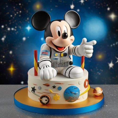 Mickey's Space Adventure Themed Birthday Cake Idea