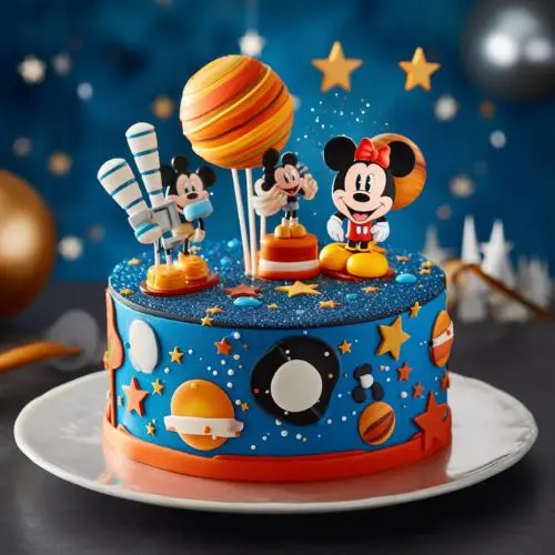 Mickey's Space Adventure Themed Birthday Cake Ideas