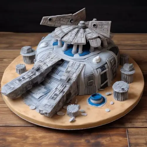 Millennium Falcon Themed Birthday Cake Idea