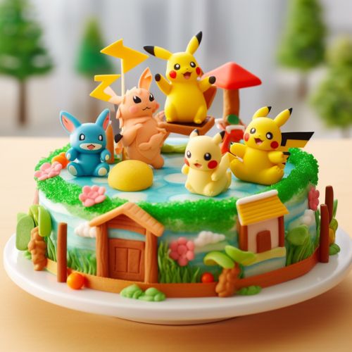 Pikachu and Friends Themed Birthday Cake Ideas