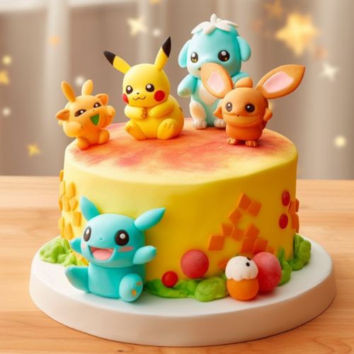 Pikachu and Friends Themed Birthday Cake
