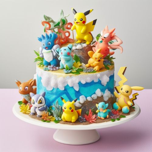 Poké Party Themed Birthday Cake Ideas