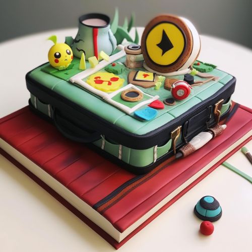 Pokédex Themed Birthday Cake